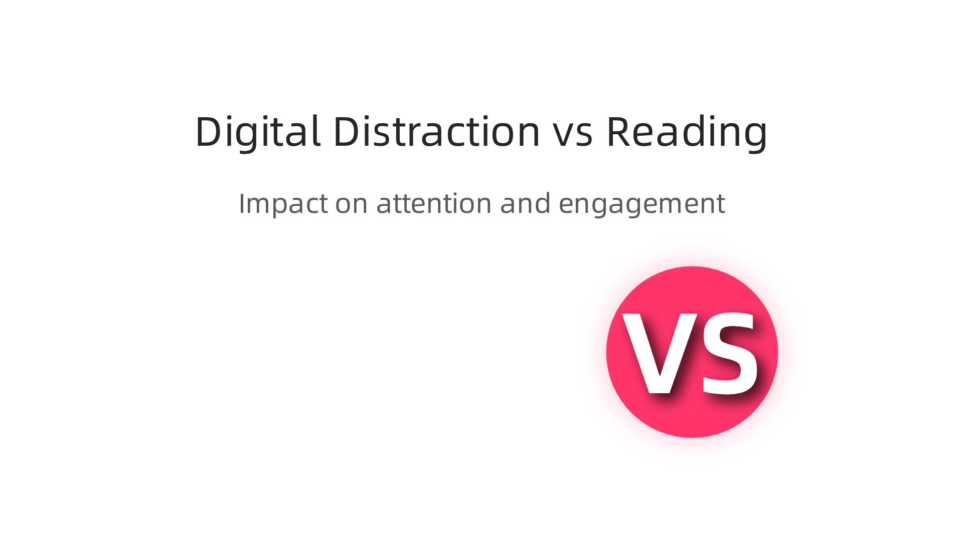 An infographic illustrating how modern digital habits affect attention spans and reading engagement, contrasting it with the benefits of intentional reading.