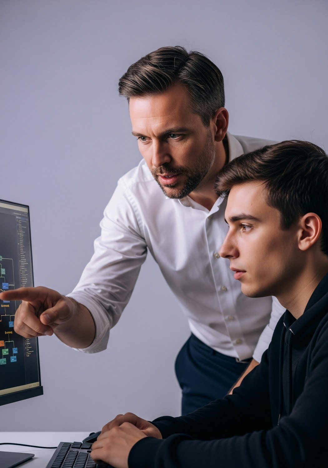 A person deeply focused on learning using a digital device, showcasing an environment designed to minimize cognitive load and external distractions.