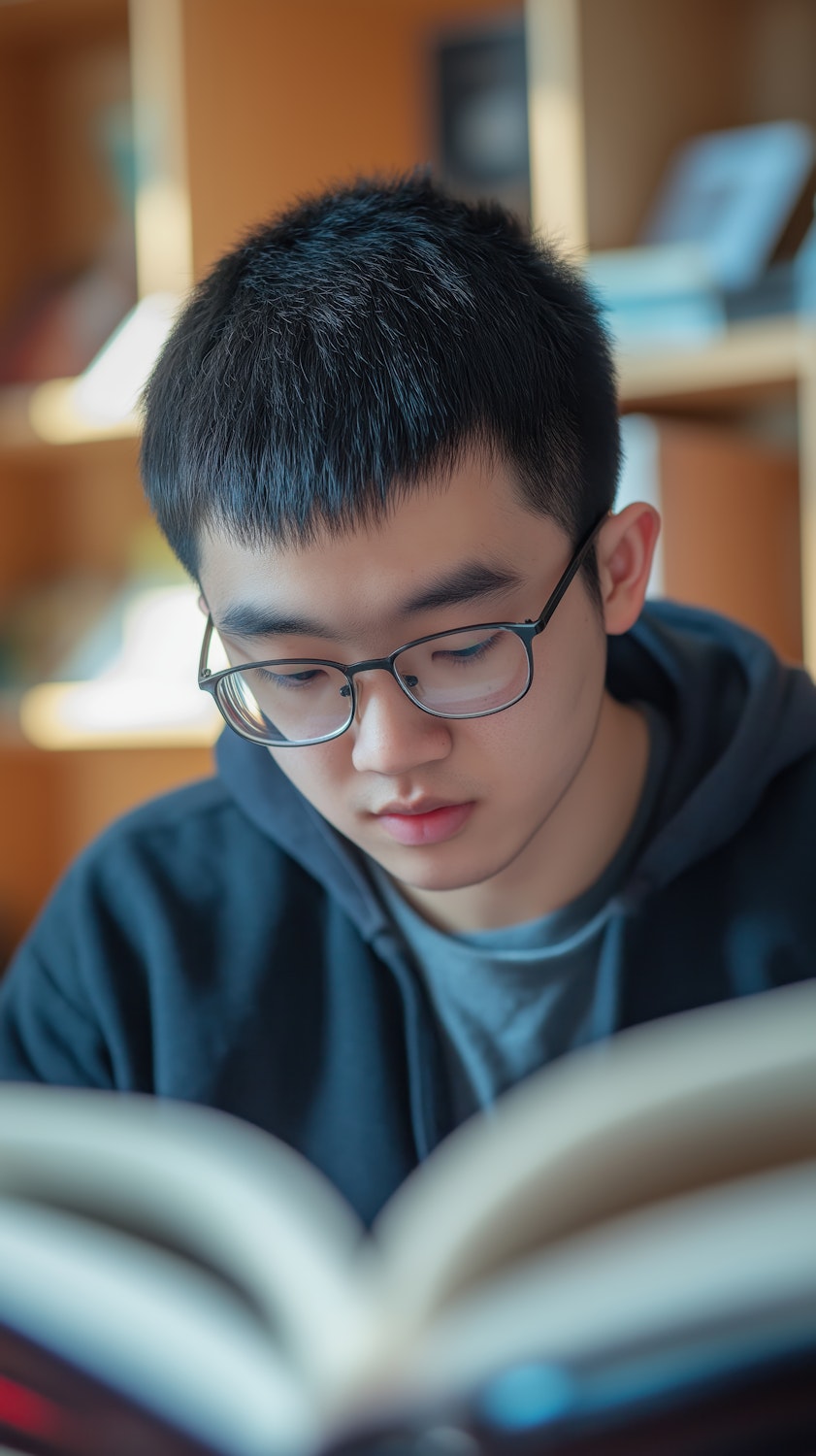 A person deeply engrossed in reading on an e-reader, illustrating the device's ability to foster concentration without distractions.