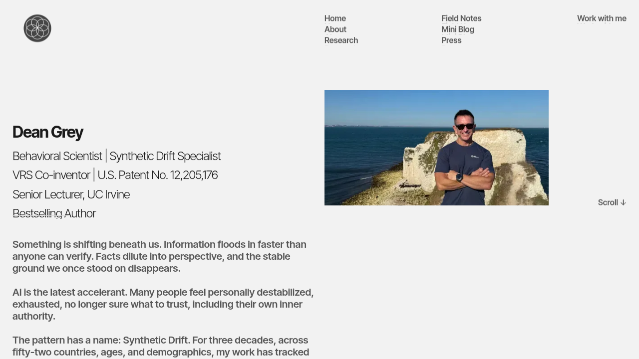 The official website for Dean Grey's research, exploring the science behind focus and attention.