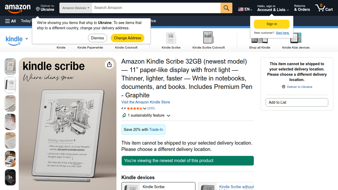 Explore the Amazon Kindle Scribe's features, a dedicated e-reader designed for focused reading and writing.