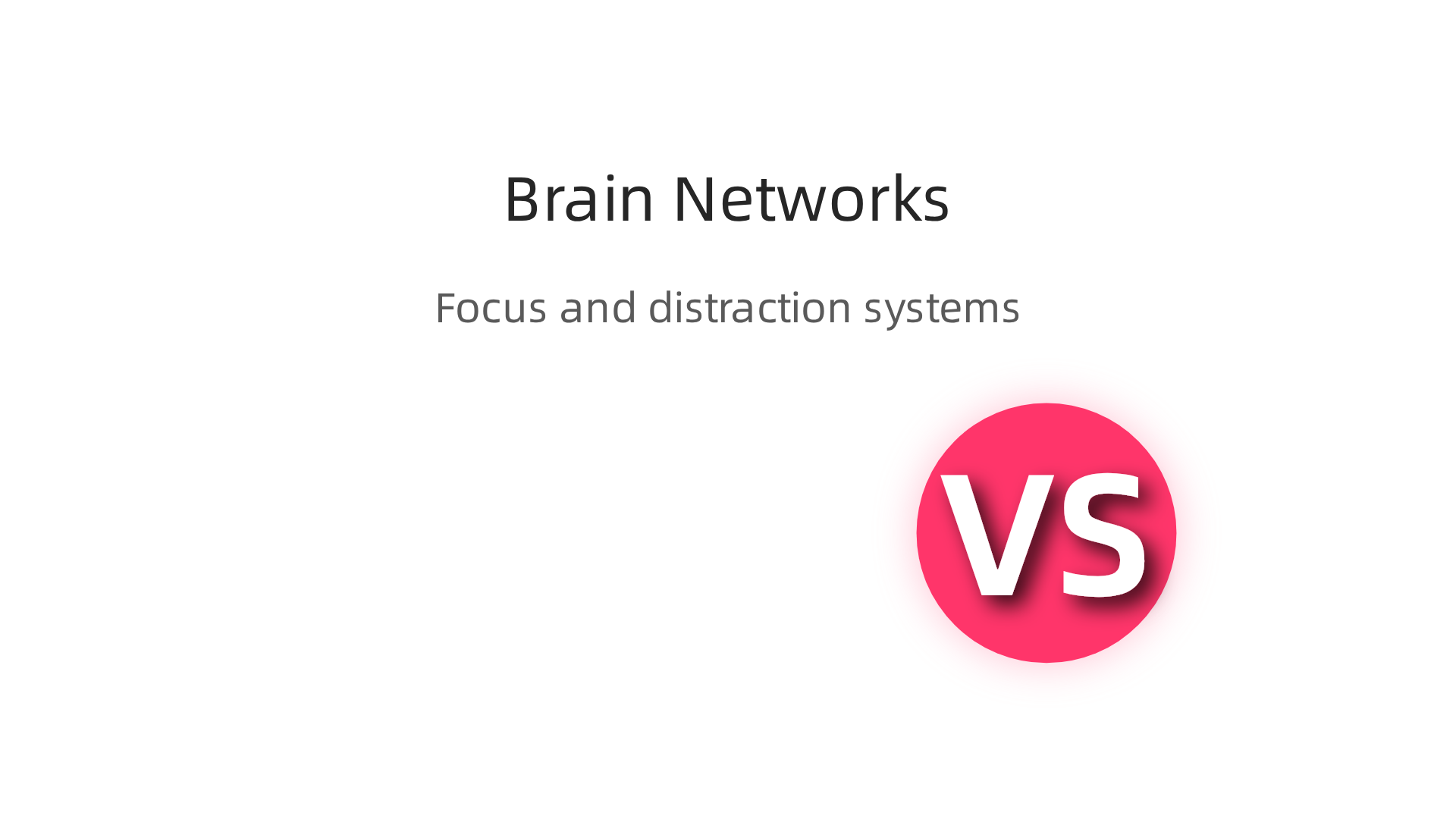 An illustration of the brain's default mode and executive control networks, explaining how they influence focus and distraction.