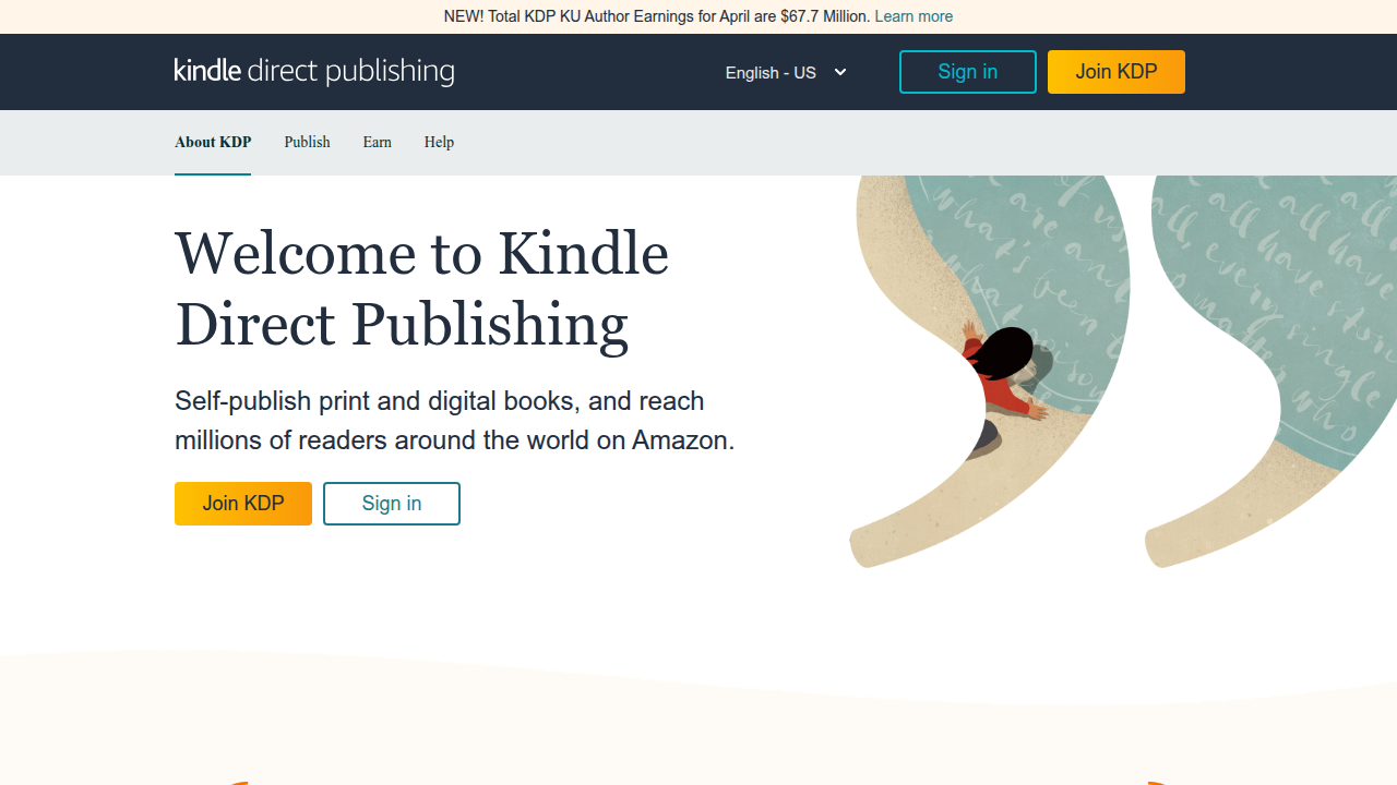 The official platform for self-publishing ebooks and paperbacks directly to Amazon's Kindle ecosystem.