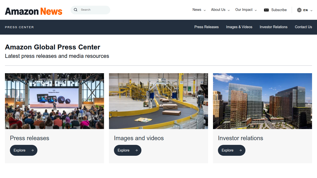 See the latest announcements from Amazon, including past product launches and press releases.