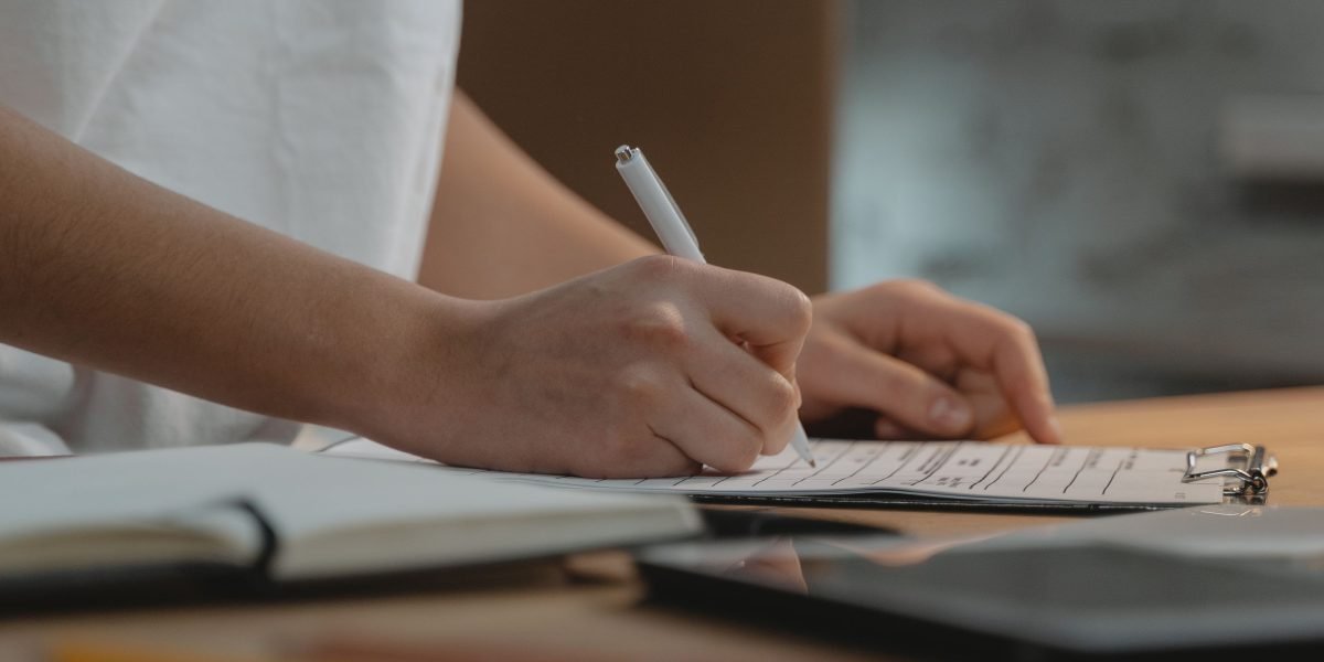 A person confidently interacting with an unseen smart assistant, easily managing their tasks and workflow.