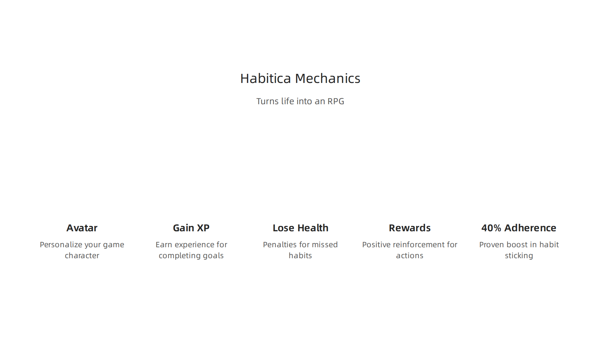 Habitica leverages role-playing game elements to motivate users and reinforce positive habits effectively.