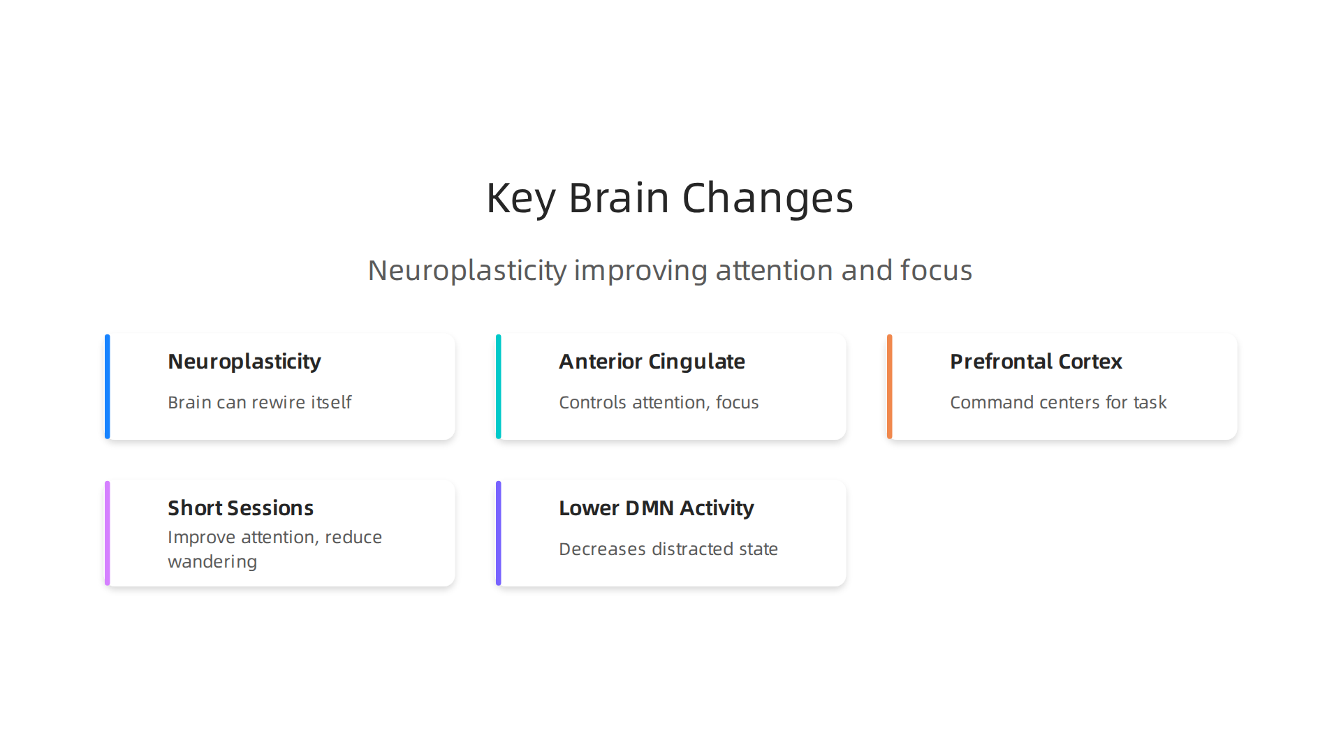 Understanding the neuroplastic changes meditation brings to brain structure and function, leading to improved focus.