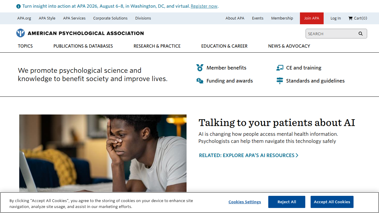 The American Psychological Association website, a source for research-proven methods to reduce stress through meditation.