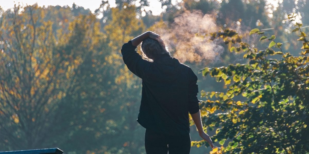 A person engaged in light physical activity, illustrating how movement can energize the brain and enhance cognitive function before a study session.