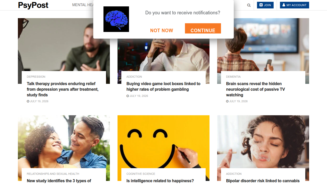 PsyPost, an online publication featuring psychology and neuroscience news, often covering attention and focus.